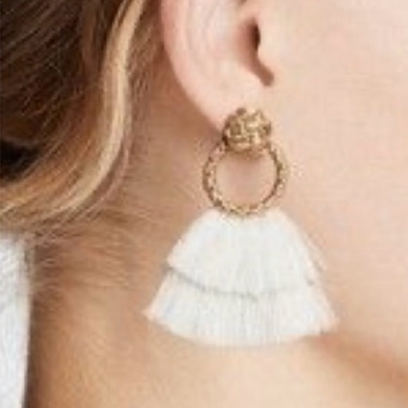 For Love & Lemons Loop Fringe Earrings NWT - Picture 3 of 3